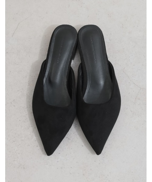 Re:EDIT（リエディ）の「ポインテッドトゥローヒールミュール（パンプス・レディース・ブラック/レオパード・SMALL/MEDIUM/LARGE/X-LARGE）」の2枚目の写真