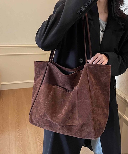 TONE SELECT GOODS(トーンセレクトグッズ)の「Liaa/スエード 大容量 トートバッグ A18721(トートバッグ・レディース・ブラウン/ダークブラウン/ブラック・FREE)」の2枚目の写真