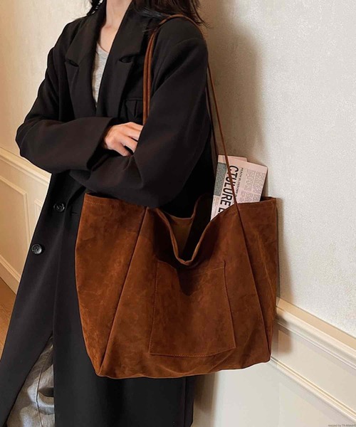 TONE SELECT GOODS(トーンセレクトグッズ)の「Liaa/スエード 大容量 トートバッグ A18721(トートバッグ・レディース・ブラウン/ダークブラウン/ブラック・FREE)」の3枚目の写真