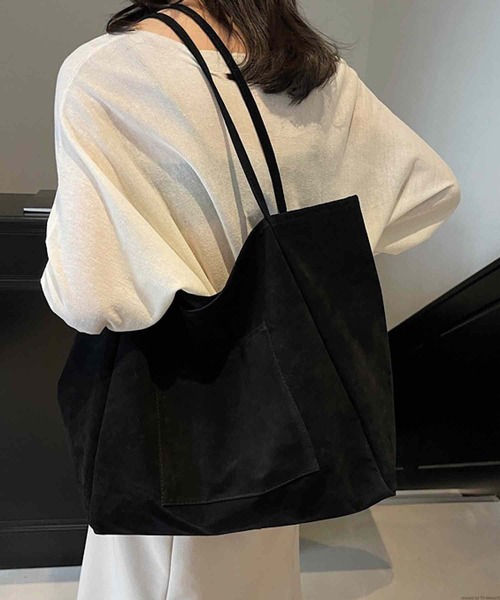 TONE SELECT GOODS(トーンセレクトグッズ)の「Liaa/スエード 大容量 トートバッグ A18721(トートバッグ・レディース・ブラウン/ダークブラウン/ブラック・FREE)」の4枚目の写真