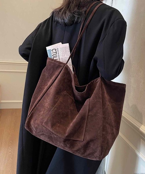 TONE SELECT GOODS(トーンセレクトグッズ)の「Liaa/スエード 大容量 トートバッグ A18721(トートバッグ・レディース・ブラウン/ダークブラウン/ブラック・FREE)」の7枚目の写真