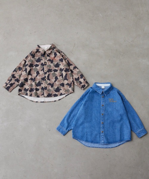 Fluffy BROTHERS(フラッフィーブラザーズ)の「長袖シャツ(大人サイズ)(シャツ/ブラウス・メンズ・ブラウン系カモフラージュ/ブルーグレー・M/L/XL)」の13枚目の写真
