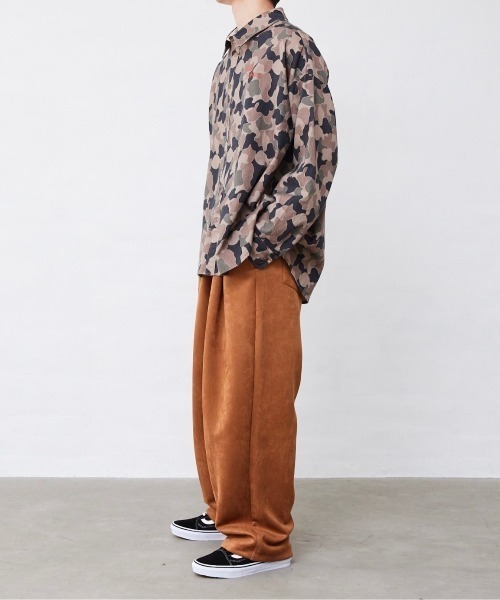 Fluffy BROTHERS(フラッフィーブラザーズ)の「長袖シャツ(大人サイズ)(シャツ/ブラウス・メンズ・ブラウン系カモフラージュ/ブルーグレー・M/L/XL)」の11枚目の写真