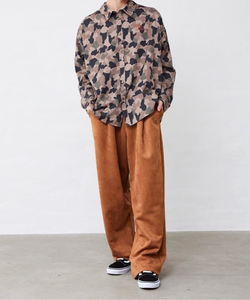 Fluffy BROTHERS(フラッフィーブラザーズ)の「長袖シャツ(大人サイズ)(シャツ/ブラウス・メンズ・ブラウン系カモフラージュ/ブルーグレー・M/L/XL)」の12枚目の写真