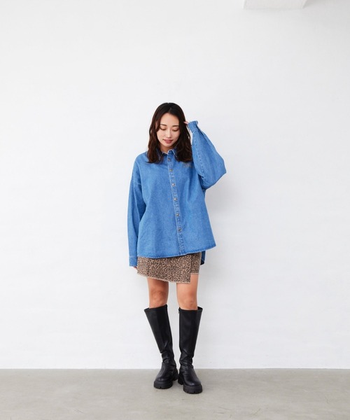Fluffy BROTHERS(フラッフィーブラザーズ)の「長袖シャツ(大人サイズ)(シャツ/ブラウス・メンズ・ブラウン系カモフラージュ/ブルーグレー・M/L/XL)」の4枚目の写真