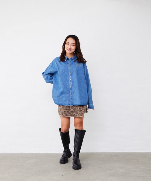 Fluffy BROTHERS(フラッフィーブラザーズ)の「長袖シャツ(大人サイズ)(シャツ/ブラウス・メンズ・ブラウン系カモフラージュ/ブルーグレー・M/L/XL)」の3枚目の写真
