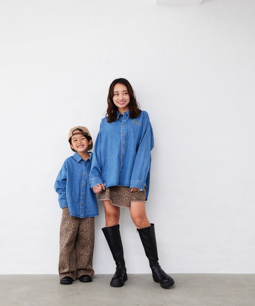 Fluffy BROTHERS(フラッフィーブラザーズ)の「長袖シャツ(大人サイズ)(シャツ/ブラウス・メンズ・ブラウン系カモフラージュ/ブルーグレー・M/L/XL)」の6枚目の写真