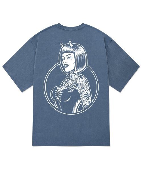 KAN6312(カン6312)の「KTPN0186 テッドマン ピグメント 半袖Tシャツ - ブルー(Tシャツ/カットソー・メンズ・その他・LARGE/MEDIUM/X-LARGE)」の1枚目の写真
