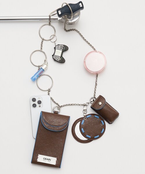 GRAIN(グレイン)の「【GRAIN/グレイン】ヴィンテージマルチセットチェーンショルダーバッグ(ショルダーバッグ・レディース・ブラウン/レッド/イエロー・FREE)」の2枚目の写真