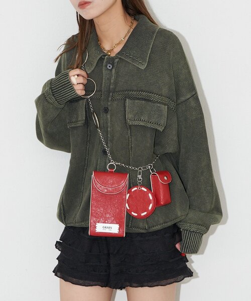 GRAIN(グレイン)の「【GRAIN/グレイン】ヴィンテージマルチセットチェーンショルダーバッグ(ショルダーバッグ・レディース・ブラウン/レッド/イエロー・FREE)」の5枚目の写真