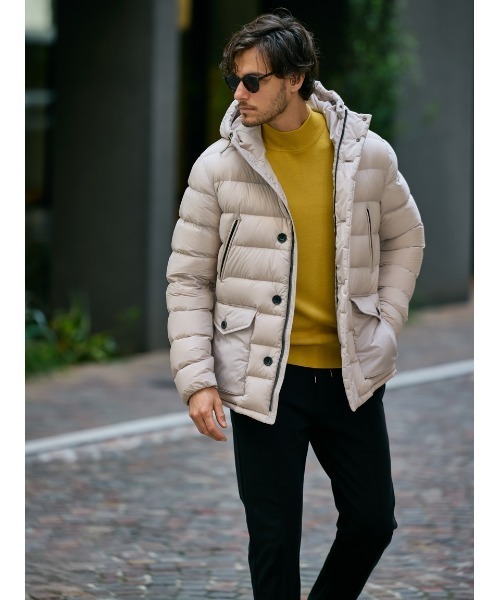 AOURE(アウール)の「ストレッチダウン(ダウンジャケット/コート・メンズ・ブラック/アイボリー・SMALL/MEDIUM/LARGE/X-LARGE)」の2枚目の写真