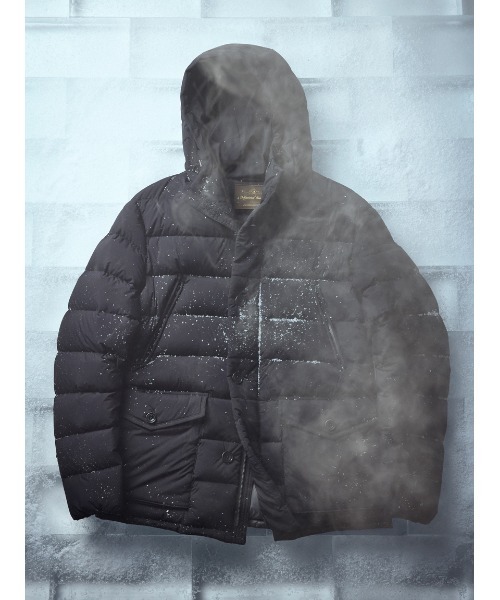 AOURE(アウール)の「ストレッチダウン(ダウンジャケット/コート・メンズ・ブラック/アイボリー・SMALL/MEDIUM/LARGE/X-LARGE)」の1枚目の写真