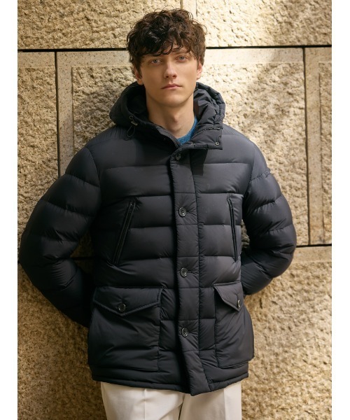 AOURE(アウール)の「ストレッチダウン(ダウンジャケット/コート・メンズ・ブラック/アイボリー・SMALL/MEDIUM/LARGE/X-LARGE)」の4枚目の写真