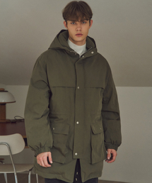 WEDNESDAY OASIS（ウェンズデーオアシス）の「エアリーコンフォートフードパディングジャケット_KHAKI（ダウンジャケット/コート）」