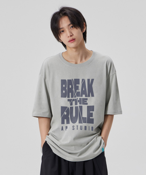 ASTRAL PROJECTION（アストラルプロジェクション）の「[ブレイクザルール]コットンルーズフィット半袖Tシャツ_ダースティミント（Tシャツ/カットソー・メンズ・その他・MEDIUM/LARGE/X-LARGE/XX-LARGE）」の2枚目の写真