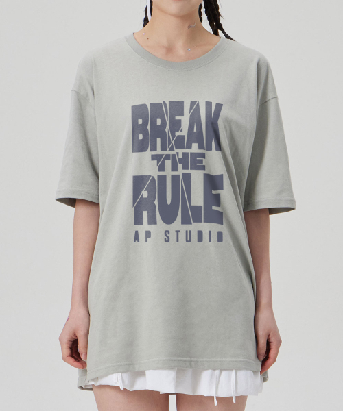 ASTRAL PROJECTION（アストラルプロジェクション）の「[ブレイクザルール]コットンルーズフィット半袖Tシャツ_ダースティミント（Tシャツ/カットソー・メンズ・その他・MEDIUM/LARGE/X-LARGE/XX-LARGE）」の3枚目の写真