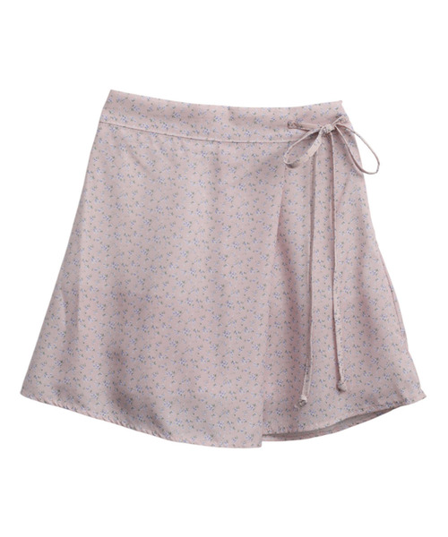 SLOWLOLLI（スローローリ）の「Flower mini wrap skirt（スカート・レディース・アイボリー/ブラック/PINK・FREE）」の3枚目の写真