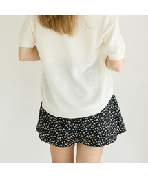 Flower mini wrap skirt
