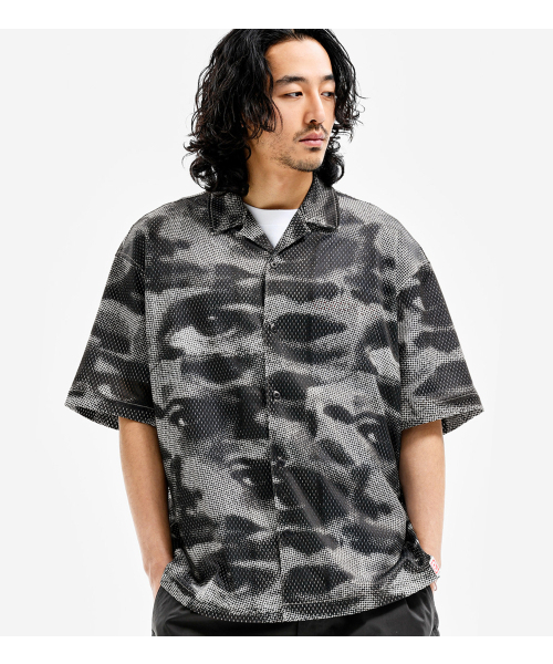 EXTRAORDINARY(エクストラオーディナリー)の「EYES MESH SHIRTS OFF WHITE(シャツ/ブラウス・メンズ・その他・LARGE/X-LARGE/MEDIUM)」の1枚目の写真