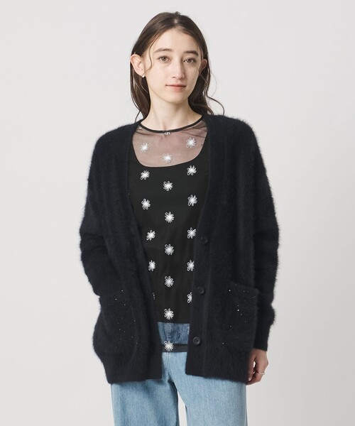 UNITED ARROWS(ユナイテッドアローズ)の「チュールフラワー カットソー ‐ウォッシャブル‐(Tシャツ/カットソー・レディース・その他1/ブラック/オフホワイト・FREE)」の6枚目の写真