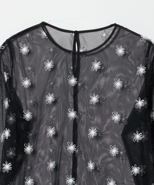 チュールフラワー カットソー ‐ウォッシャブル‐（Tシャツ/カットソー