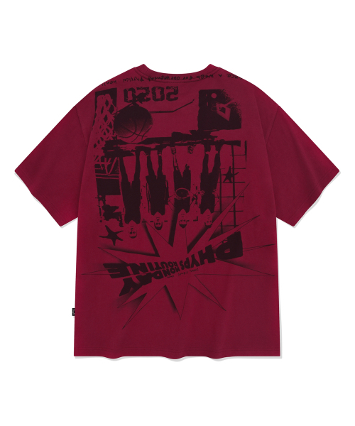 PHYSICAL DEPARTMENT(フィジカル デパートメント)の「カートゥーンバスケットボール半袖Tシャツピンクレッド(Tシャツ/カットソー・レディース・その他・SMALL/LARGE/X-LARGE)」の2枚目の写真