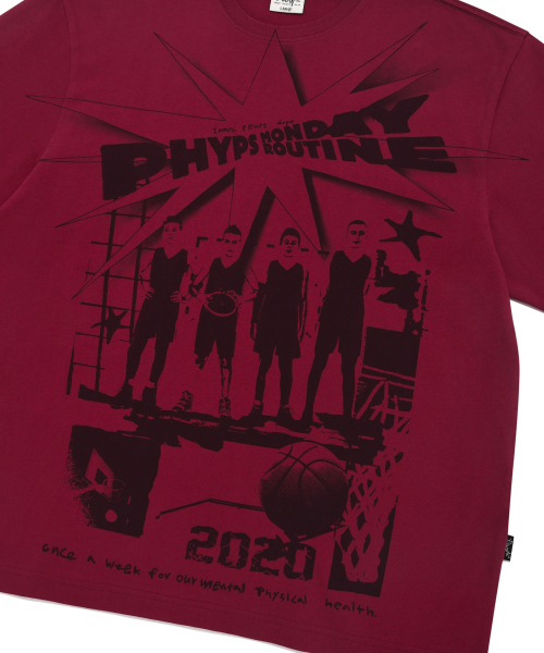 PHYSICAL DEPARTMENT(フィジカル デパートメント)の「カートゥーンバスケットボール半袖Tシャツピンクレッド(Tシャツ/カットソー・レディース・その他・SMALL/LARGE/X-LARGE)」の4枚目の写真