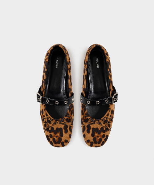KHIHO（キホ）の「BUCKLE STRAP BALLERINA FLAT / LEOPARD（バレエシューズ・レディース・その他・23.5cm/24cm/24.5cm/25cm/23cm）」の9枚目の写真