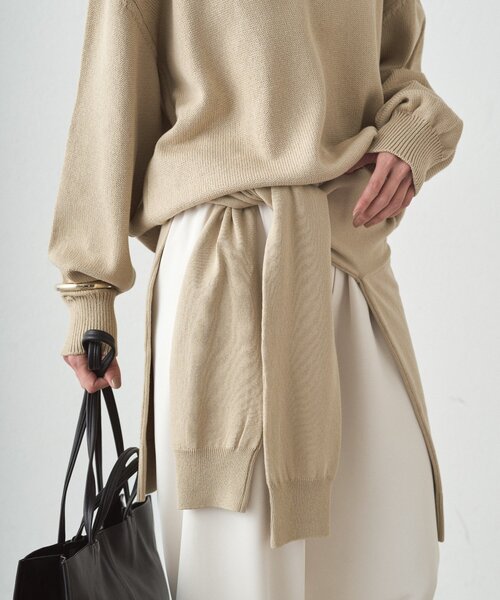 LOUNGEDRESS（ラウンジドレス）の「《セットアイテム》【JAPAN MADE】マルチウェイ肩掛けニット（ストール/ショール・レディース・ピンク/ベージュ/オフホワイト・FREE）」の3枚目の写真