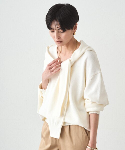 LOUNGEDRESS（ラウンジドレス）の「《セットアイテム》【JAPAN MADE】マルチウェイ肩掛けニット（ストール/ショール・レディース・ピンク/ベージュ/オフホワイト・FREE）」の19枚目の写真
