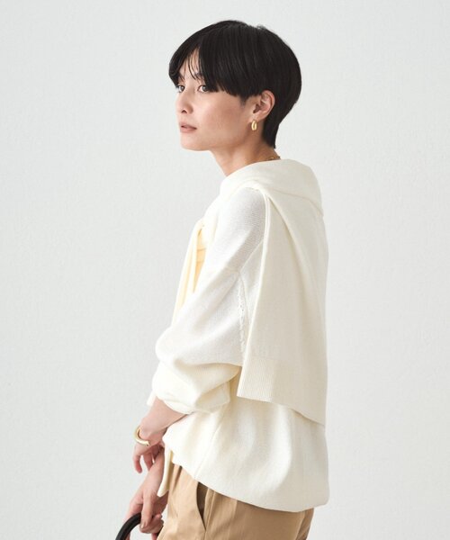 LOUNGEDRESS（ラウンジドレス）の「《セットアイテム》【JAPAN MADE】マルチウェイ肩掛けニット（ストール/ショール・レディース・ピンク/ベージュ/オフホワイト・FREE）」の20枚目の写真