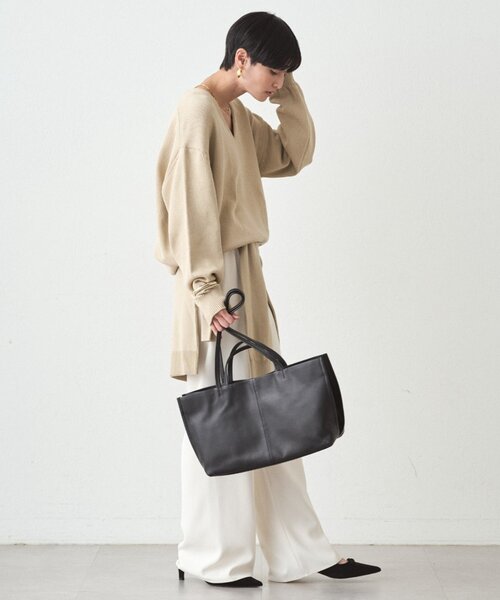 LOUNGEDRESS（ラウンジドレス）の「《セットアイテム》【JAPAN MADE】マルチウェイ肩掛けニット（ストール/ショール・レディース・ピンク/ベージュ/オフホワイト・FREE）」の5枚目の写真