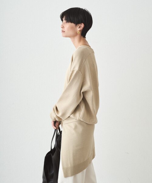 LOUNGEDRESS（ラウンジドレス）の「《セットアイテム》【JAPAN MADE】マルチウェイ肩掛けニット（ストール/ショール・レディース・ピンク/ベージュ/オフホワイト・FREE）」の8枚目の写真