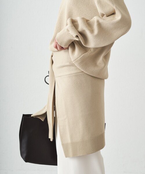 LOUNGEDRESS（ラウンジドレス）の「《セットアイテム》【JAPAN MADE】マルチウェイ肩掛けニット（ストール/ショール・レディース・ピンク/ベージュ/オフホワイト・FREE）」の9枚目の写真