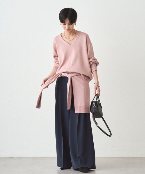 LOUNGEDRESS（ラウンジドレス）の「《セットアイテム》【JAPAN MADE】マルチウェイ肩掛けニット（ストール/ショール・レディース・ピンク/ベージュ/オフホワイト・FREE）」の13枚目の写真