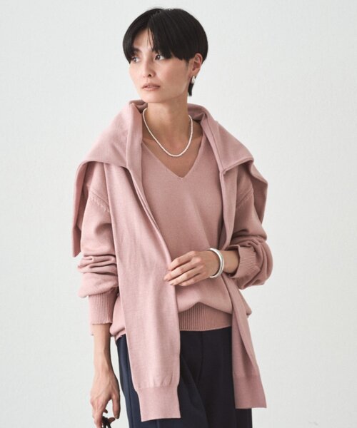 LOUNGEDRESS（ラウンジドレス）の「《セットアイテム》【JAPAN MADE】マルチウェイ肩掛けニット（ストール/ショール・レディース・ピンク/ベージュ/オフホワイト・FREE）」の16枚目の写真