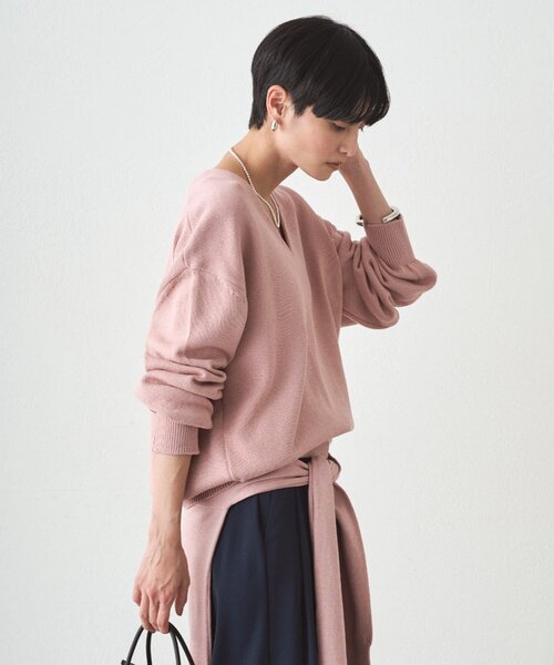 LOUNGEDRESS（ラウンジドレス）の「《セットアイテム》【JAPAN MADE】マルチウェイ肩掛けニット（ストール/ショール・レディース・ピンク/ベージュ/オフホワイト・FREE）」の17枚目の写真