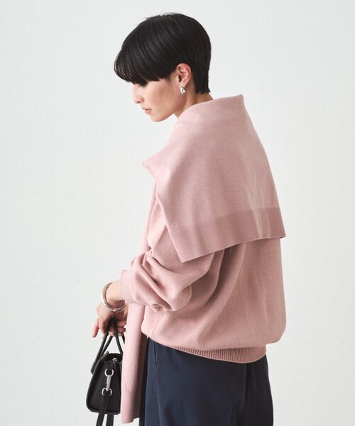 LOUNGEDRESS（ラウンジドレス）の「《セットアイテム》【JAPAN MADE】マルチウェイ肩掛けニット（ストール/ショール・レディース・ピンク/ベージュ/オフホワイト・FREE）」の18枚目の写真