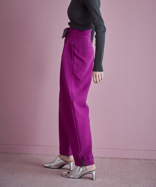OMMO(オーエムエムオー)の「POINT COLOR WRAP TAPERED PT(その他パンツ・レディース・ブラック/グレー/ピンク・36/38)」の7枚目の写真