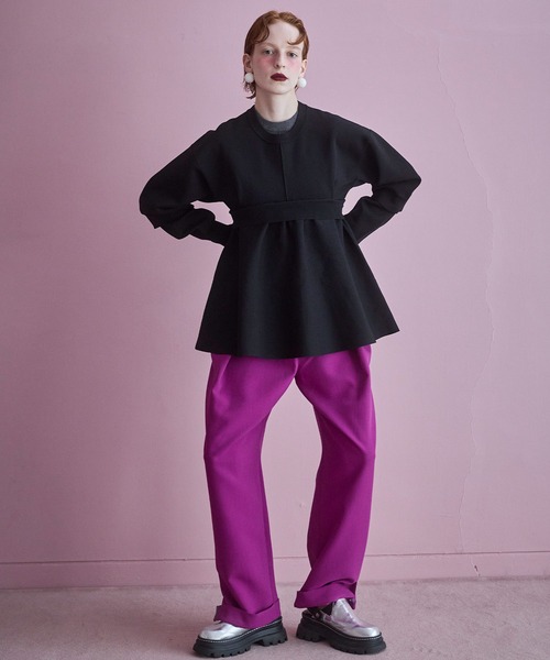 OMMO(オーエムエムオー)の「POINT COLOR WRAP TAPERED PT(その他パンツ・レディース・ブラック/グレー/ピンク・36/38)」の13枚目の写真