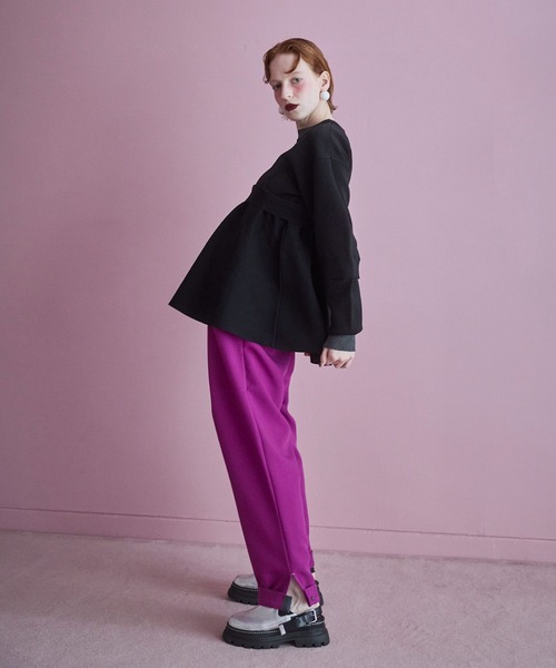 OMMO(オーエムエムオー)の「POINT COLOR WRAP TAPERED PT(その他パンツ・レディース・ブラック/グレー/ピンク・36/38)」の14枚目の写真