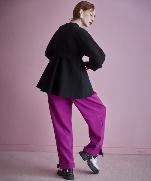 OMMO(オーエムエムオー)の「POINT COLOR WRAP TAPERED PT(その他パンツ・レディース・ブラック/グレー/ピンク・36/38)」の15枚目の写真