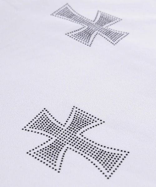 UNKNOWN LONDON(アンノウン・ロンドン)の「A'GEM/9 × .kom 『UNKNOWN LONDON/アンノウン ロンドン』 Cross Rhinestone Zip Hoodie②/クロスラインストーンジップアップパーカー②(パーカー・レディース・ブラック×レッド/ホワイト/ブラック×パープル/ブラック×シルバー・L/M/XL)」の21枚目の写真
