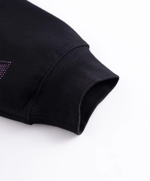 UNKNOWN LONDON(アンノウン・ロンドン)の「A'GEM/9 × .kom 『UNKNOWN LONDON/アンノウン ロンドン』 Cross Rhinestone Zip Hoodie②/クロスラインストーンジップアップパーカー②(パーカー・レディース・ブラック×レッド/ホワイト/ブラック×パープル/ブラック×シルバー・L/M/XL)」の14枚目の写真