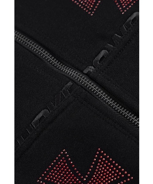UNKNOWN LONDON(アンノウン・ロンドン)の「A'GEM/9 × .kom 『UNKNOWN LONDON/アンノウン ロンドン』 Cross Rhinestone Zip Hoodie②/クロスラインストーンジップアップパーカー②(パーカー・レディース・ブラック×レッド/ホワイト/ブラック×パープル/ブラック×シルバー・L/M/XL)」の7枚目の写真