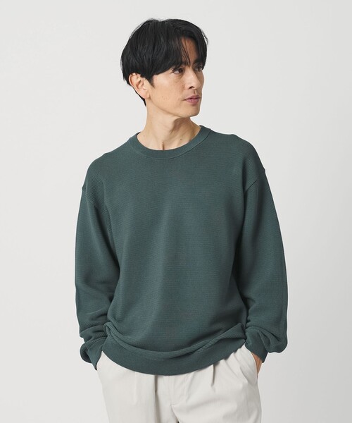 BEAUTY&YOUTH UNITED ARROWS(ビューティーアンドユースユナイテッドアローズ)の「パール ステッチ フォルム クルーネック ニット ウォシャブル(ニット/セーター・メンズ・ライトグレー/ブラック/ダークグリーン・S/M/L/XL)」の21枚目の写真