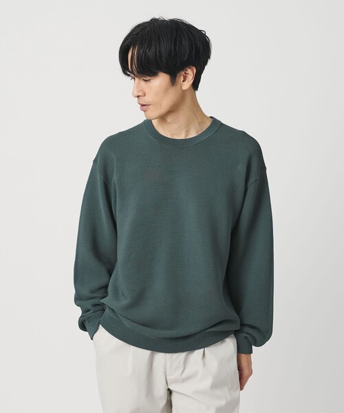 BEAUTY&YOUTH UNITED ARROWS(ビューティーアンドユースユナイテッドアローズ)の「パール ステッチ フォルム クルーネック ニット ウォシャブル(ニット/セーター・メンズ・ライトグレー/ブラック/ダークグリーン・S/M/L/XL)」の20枚目の写真