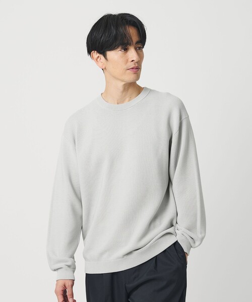 BEAUTY&YOUTH UNITED ARROWS(ビューティーアンドユースユナイテッドアローズ)の「パール ステッチ フォルム クルーネック ニット ウォシャブル(ニット/セーター・メンズ・ライトグレー/ブラック/ダークグリーン・S/M/L/XL)」の16枚目の写真