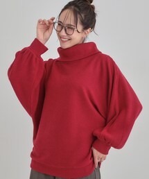 DRESKIP | お顔周りをスッキリ見せるオフタートルリブドルマン(Tシャツ/カットソー)