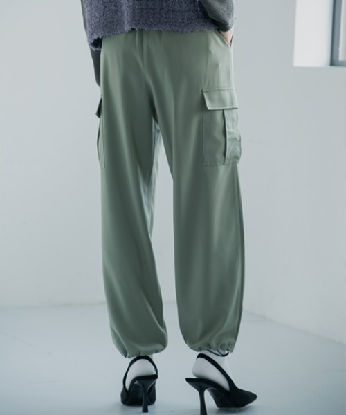 Petitjo（プッチージョ）の「小さいサイズ　イージーカーゴパンツ　低身長さん・小柄女性（カーゴパンツ・レディース・チャコールグレー/スモーキーグリーン系・PL/PM/PS/PSS）」の13枚目の写真